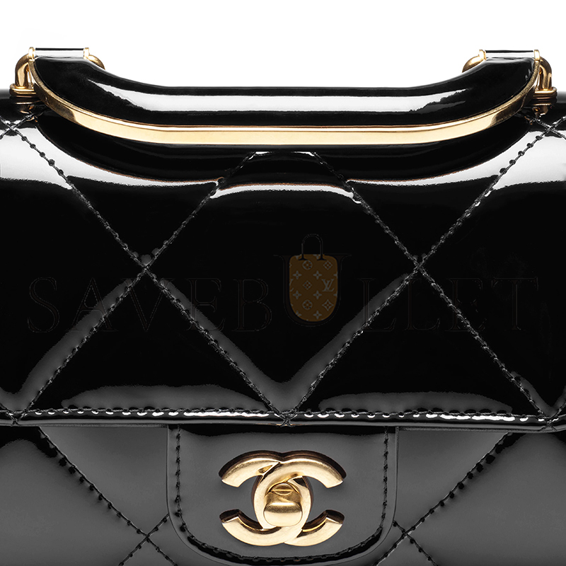 Ch**el master mini flap bag with top handle as5805 (18.5*13*4.5cm)